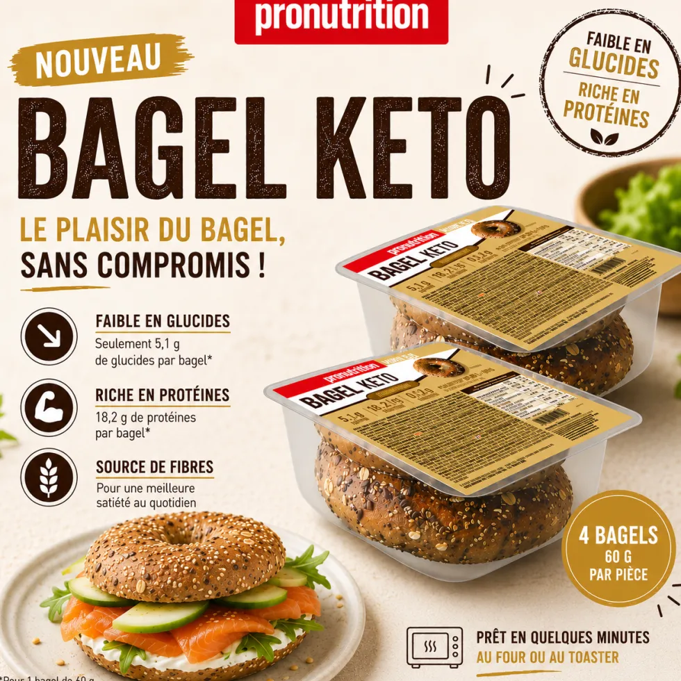 Bagel au sesame 4 x 60 g - Pronutrition