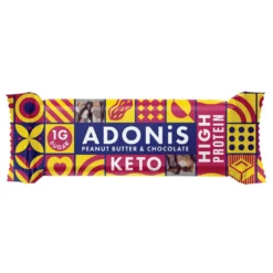 Barre keto beurre de cacahuète et chocolat 45g Adonis