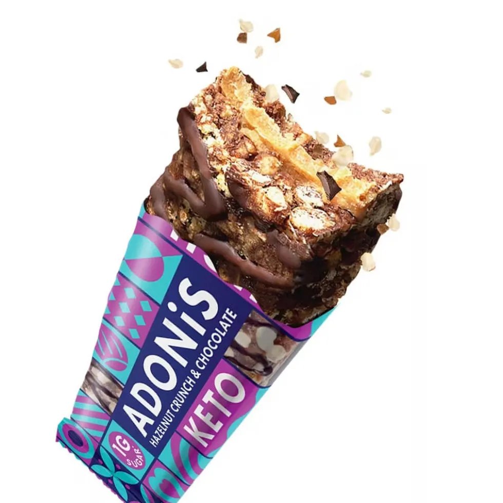 Barre keto croquante Noisettes chocolat 45g Adonis DDM 29/08/2026