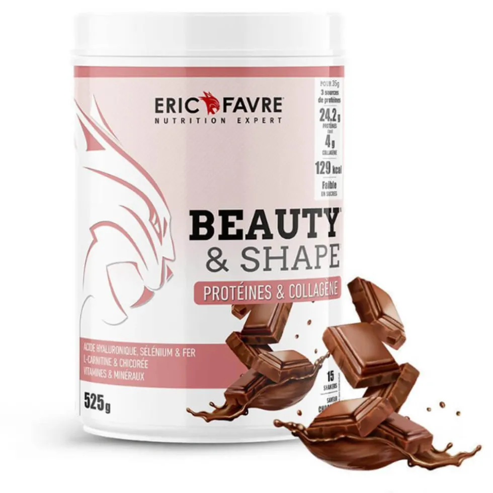 Beauty & Shape Protéines Collagène Chocolat pot de 525g Eric Favre