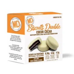 Biscuits protéinés low carb double coeur saveur Cacao Boîte de 8 MD