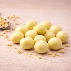 Boules de soja protéinées enrobées de Chocolat BLANC MD