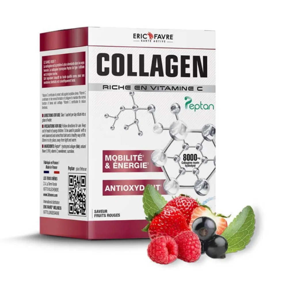 Collagen marin hydrolysé Peptan vitamine C Sachets Eric Favre