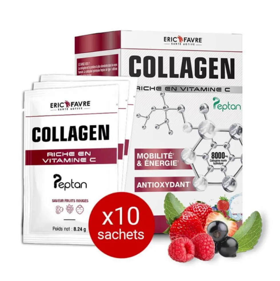 Collagen marin hydrolysé Peptan vitamine C Sachets Eric Favre