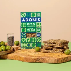 Crackers Keto Olive et graines de Chia ADONIS