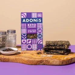 Crackers Keto Poivre noir et sel de mer ADONIS