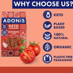 Crackers Keto style méditerranéen ADONIS