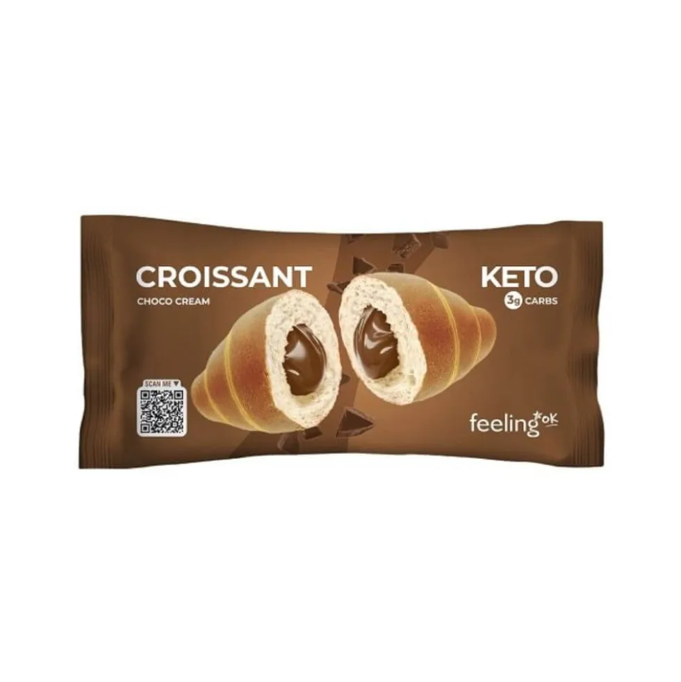 Croissant Keto fourré au chocolat à l'unité 50g FeelingOK