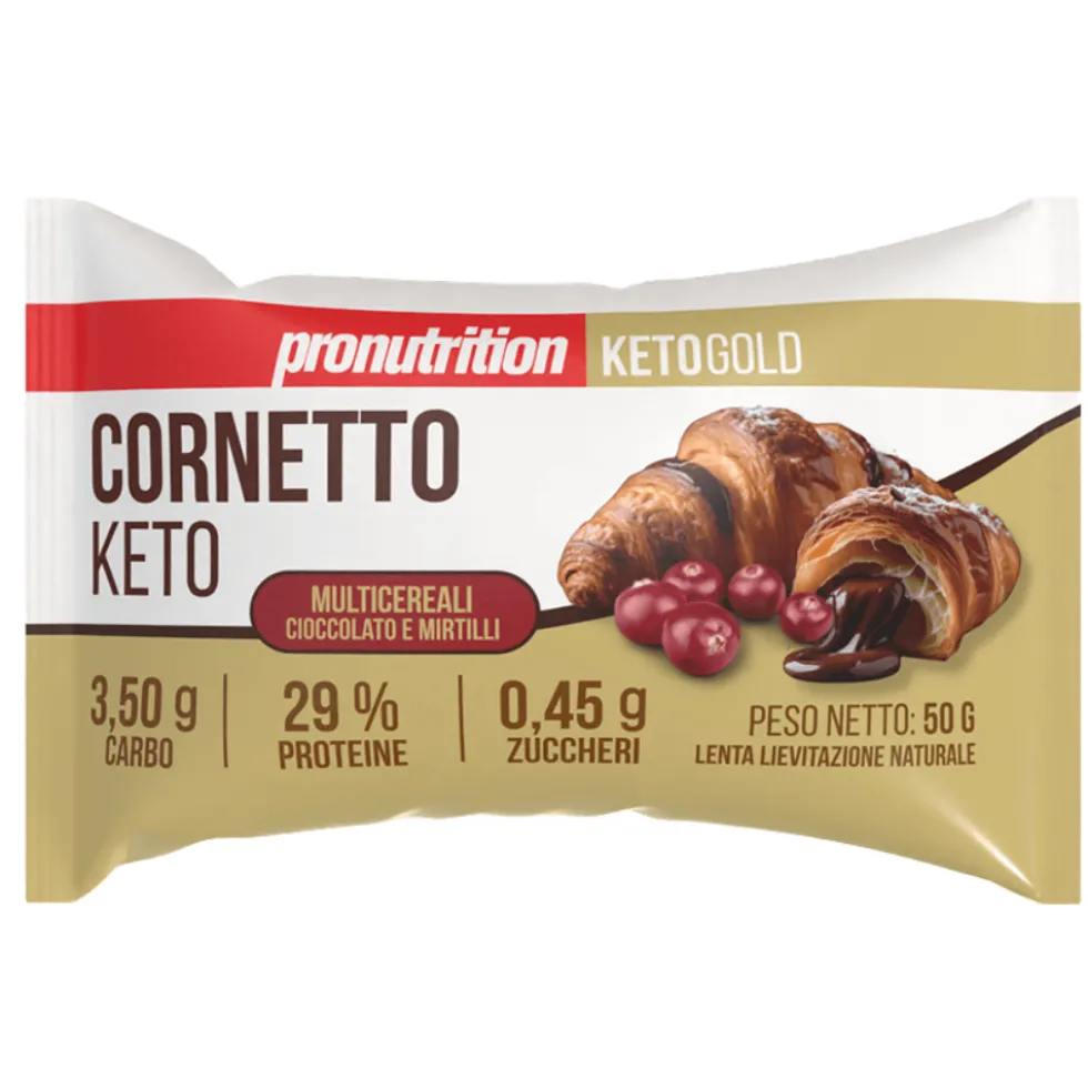 Croissant multicéréales Keto Chocolat et Myrtilles 50g Pronutrition