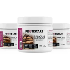 Lot de 3 - Pancake protéinée nature aux pépites de chocolat PROTISTART - Pot 300g - 36 portions