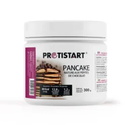 Lot de 3 - Pancake protéinée nature aux pépites de chocolat PROTISTART - Pot 300g - 36 portions