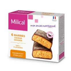 Milical Barres saveur orange boîte de 6