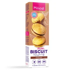Milical Mon Biscuit fourré saveur Cacao boîte de 8 biscuits