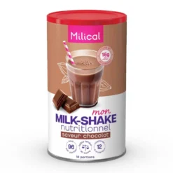 Mon Milk-Shake nutritionnel Chocolat - POT 14 boissons MILICAL
