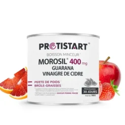 Morosil® 400 mg Vinaigre de cidre Guarana Boisson brûle-graisses pomme-fraise – 30 jours PROTISTART