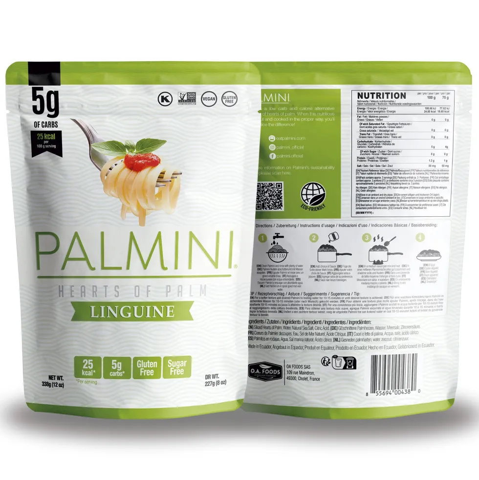 Palmini - Linguines - 4 g de glucides - Sans gluten - Paquet de 340 g