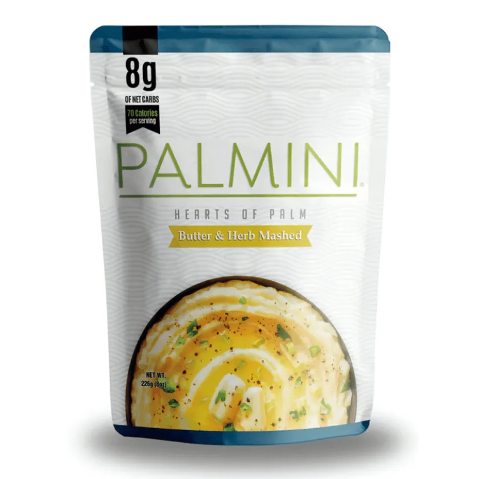 Palmini - Purée Beurre et Herbes - 8 g de glucides - Sans gluten - Paquet de 226 g