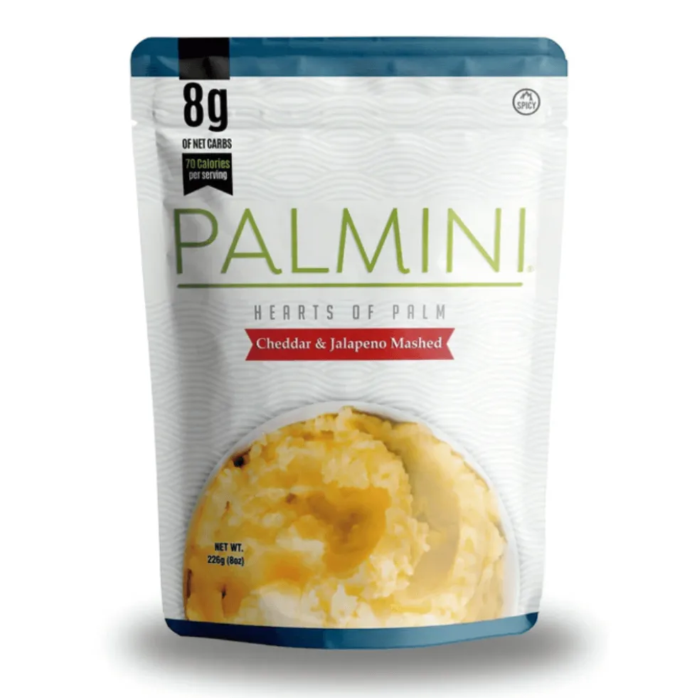 Palmini - Purée Cheddar piment Jalapeno - 8 g de glucides - Sans gluten - Paquet de 226 g