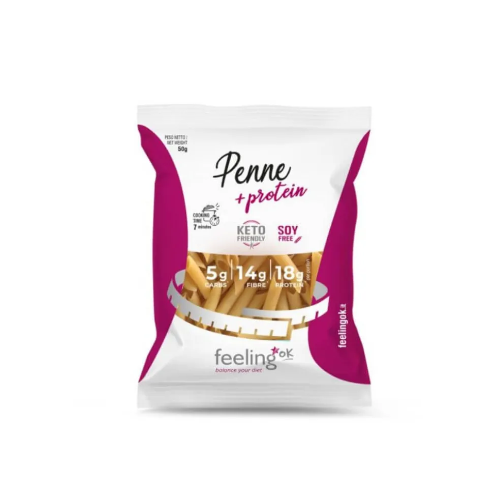 Pâtes protéinées type Penne paquet 50g FeelingOK