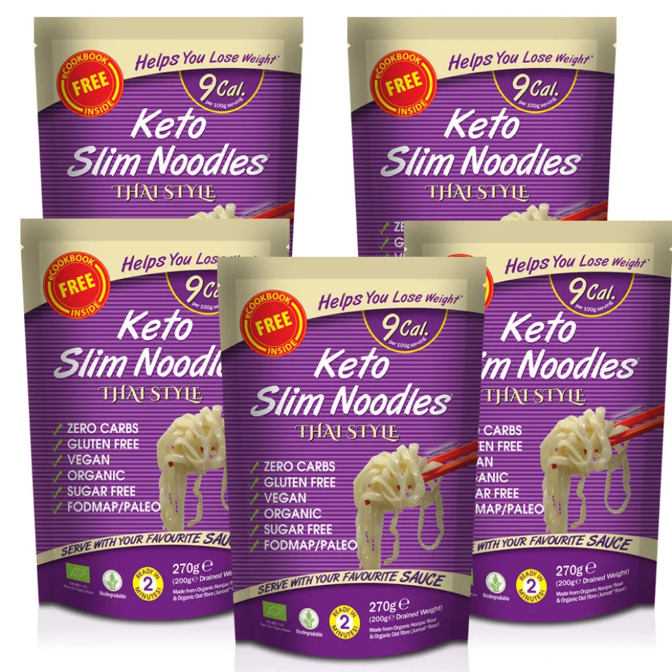 Slim Noodles shirataki de Konjac keto THAÏ STYLE - Lot de 5 Slim Pasta