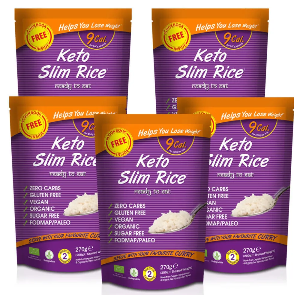 Slim Rice shirataki de Konjac keto - Lot de 5 paquets