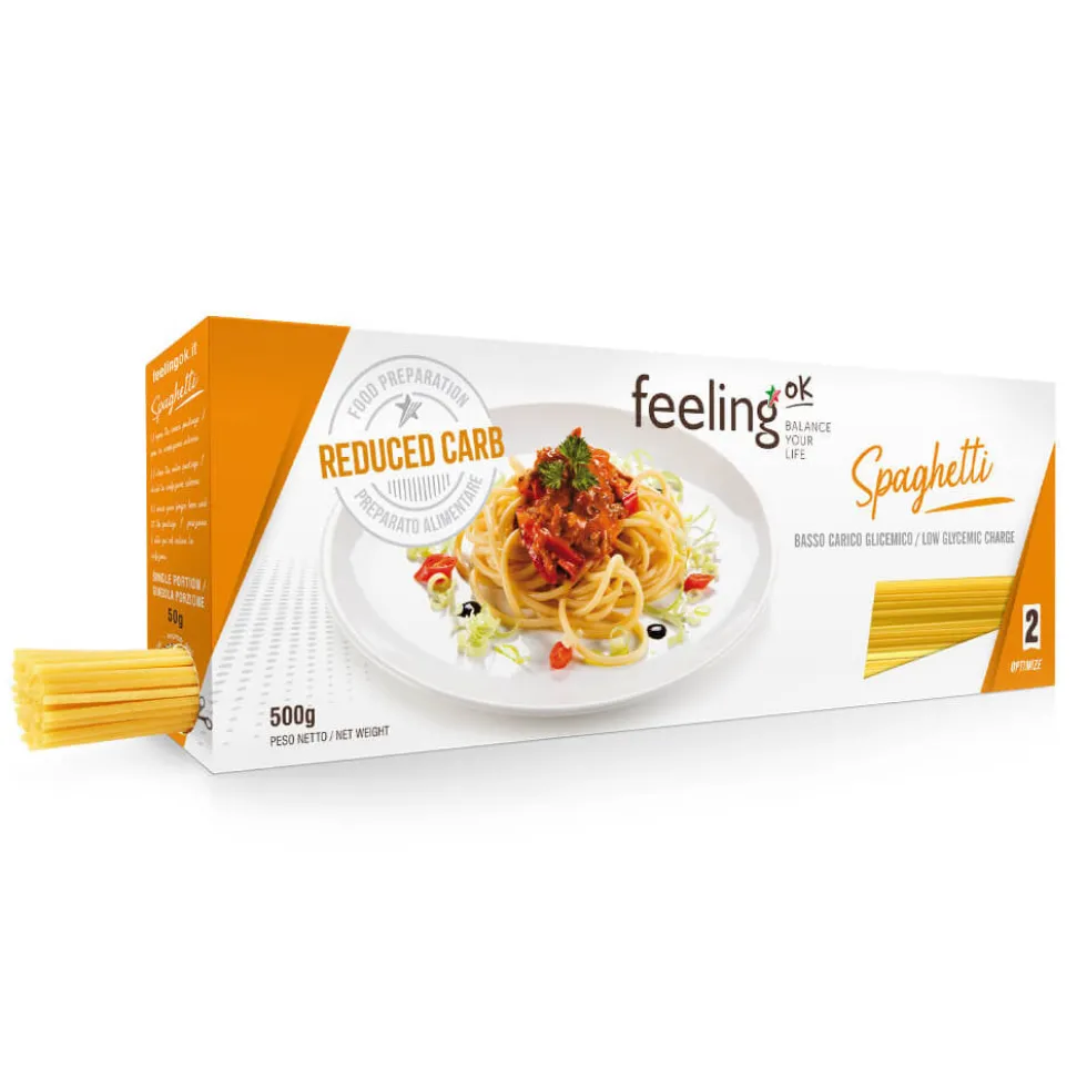 Spaghetti protéinés à haute teneur en fibres Optimize – 500 g – FeelingOK – spécial régime low carb