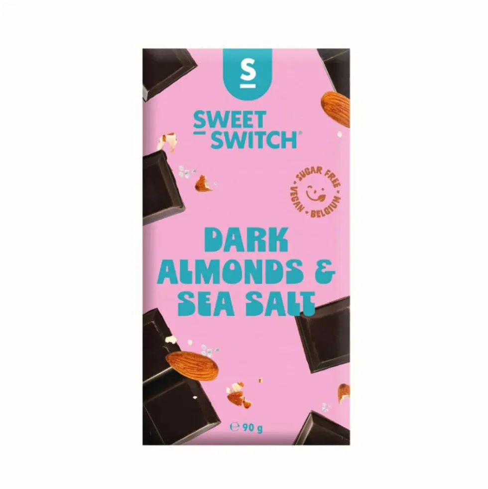 Tablette de chocolat noir amandes et sel marin Sweet-Switch 90g