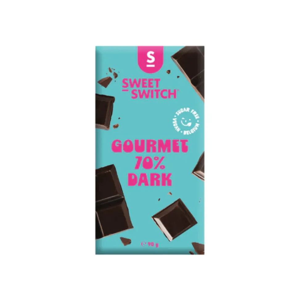 Tablette de chocolat noir Gourmet 70% Sweet-Switch 90g