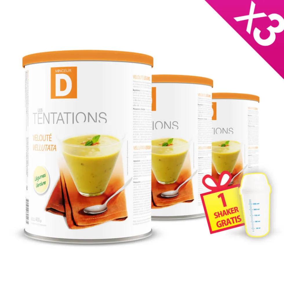 Velouté protéiné Légumes en Pot 400g MinceurD - LOT DE 3 + shaker offert